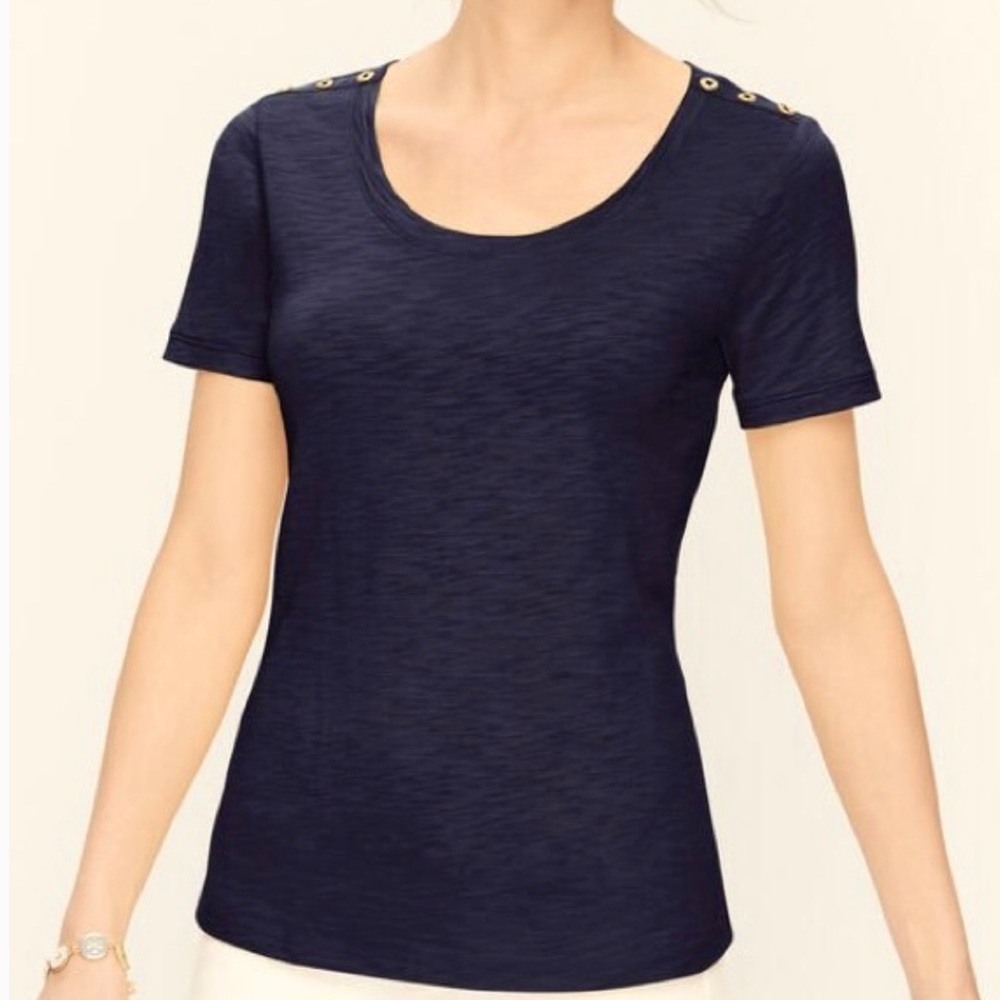 Talbots stretch weekend tee